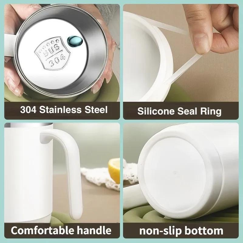 500ml Smart Insulated Travel Mug – Stainless Steel with Phone Stand Lid