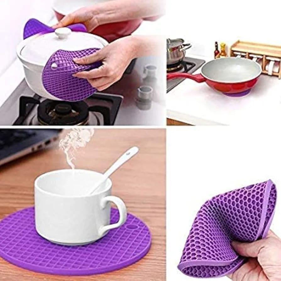 Multi-Functional Silicone Heat Resistant Mat – Honeycomb Design