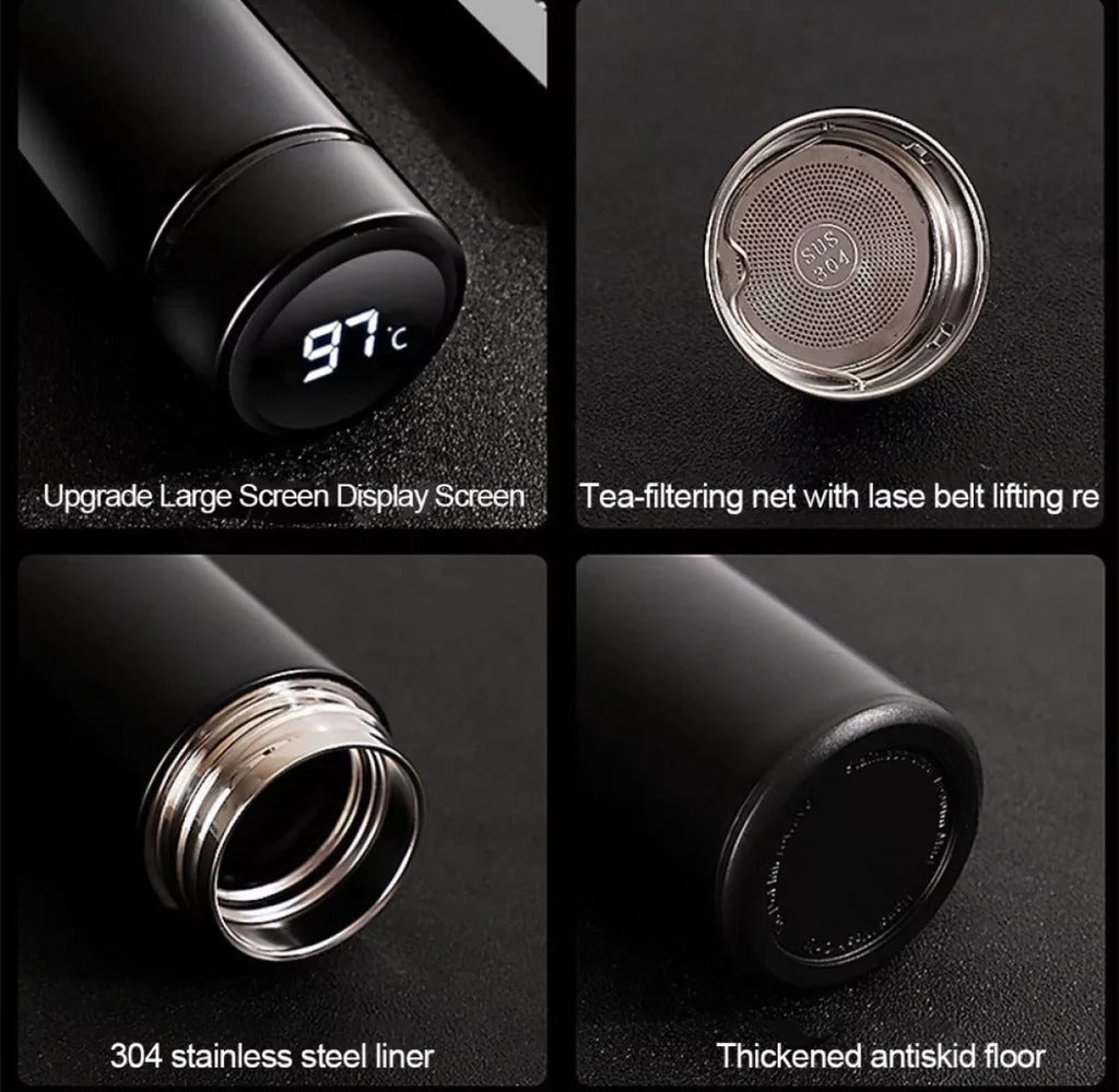 Smart LED Thermos Flask – 500ml Stainless Steel Hot & Cold Bottle
