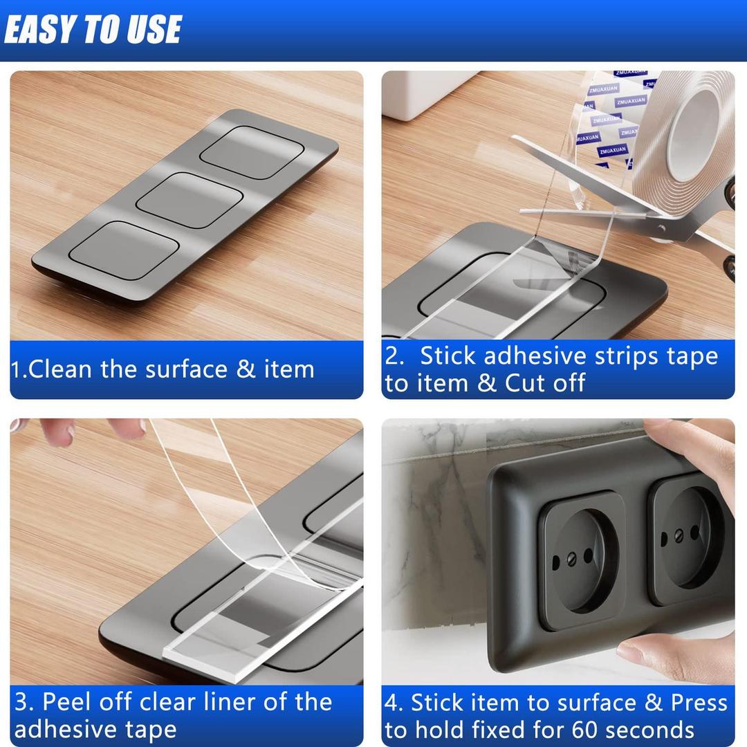 Nano Tape 3 Meter | Double-Sided Washable & Reusable Transparent Tape