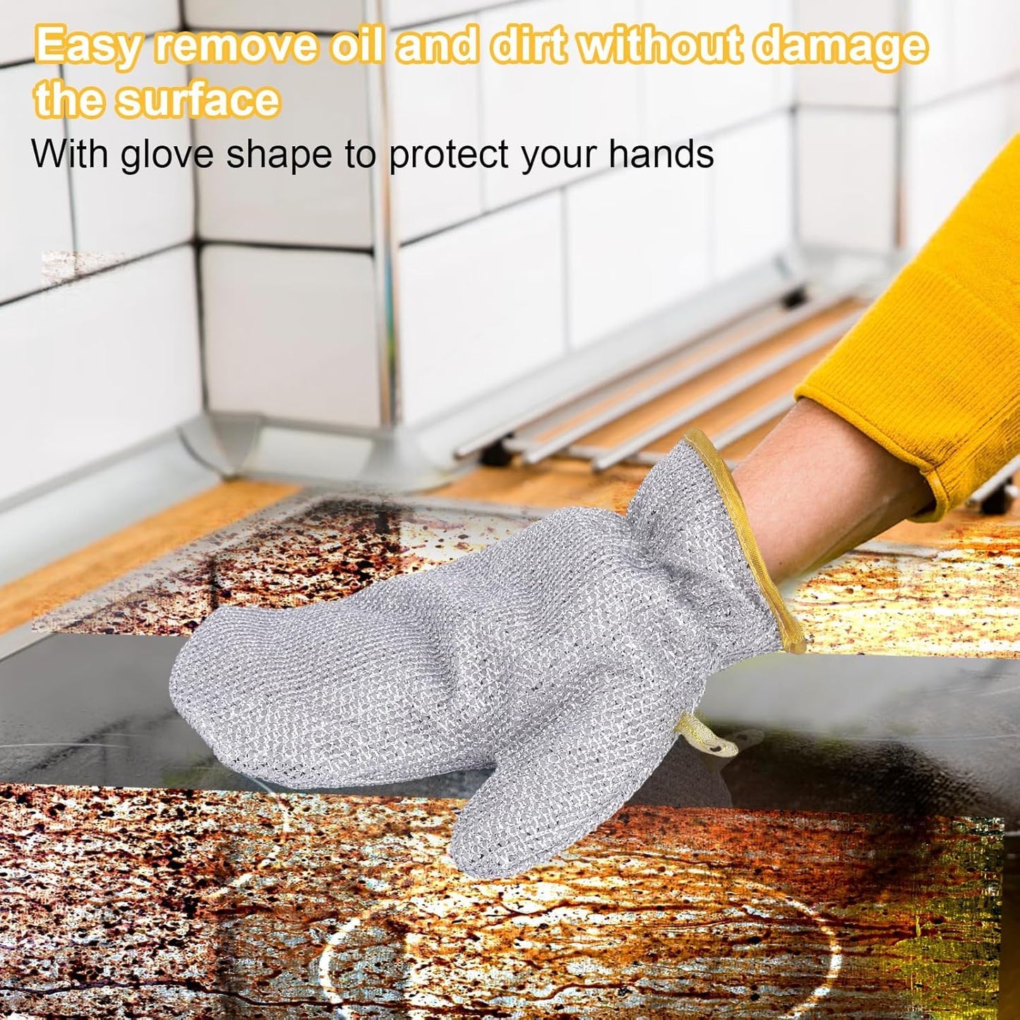 Steel Wire Dishwashing Gloves – Non-Scratch Multipurpose Cleaning Gloves