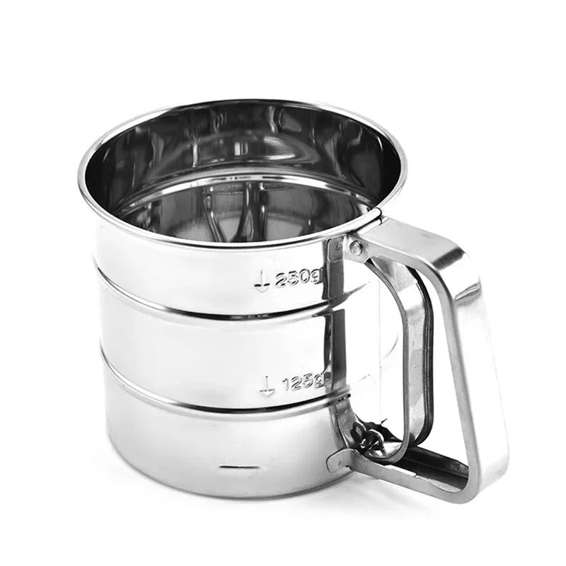 Stainless Steel Flour Sieve Cup – Handheld Baking Sifter