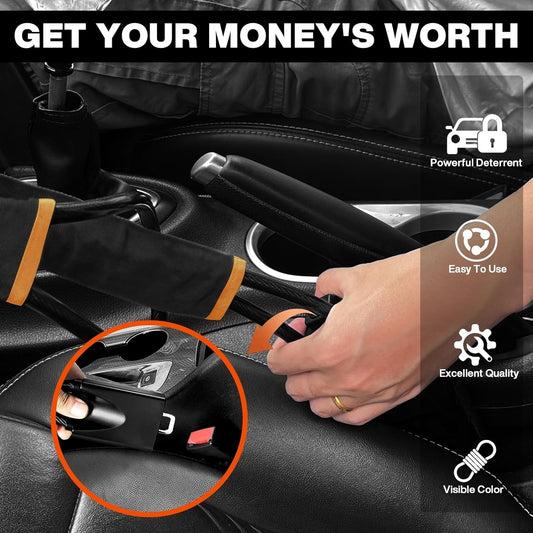 Car Steering Lock – Heavy Duty Anti-Theft Security with 3 Keys