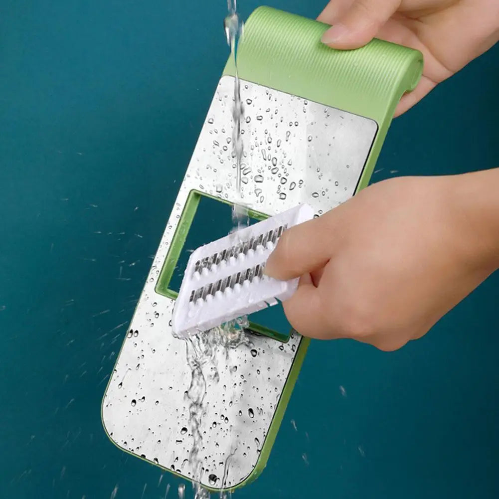 Stainless Steel Multifunctional Vegetable Cutter & Grater – Slicer, Shredder & Peeler