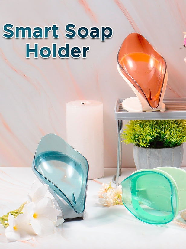Smart Wall-Mounted Soap Holder – Fast Draining, Self-Adhesive, No Drilling (Random Color)