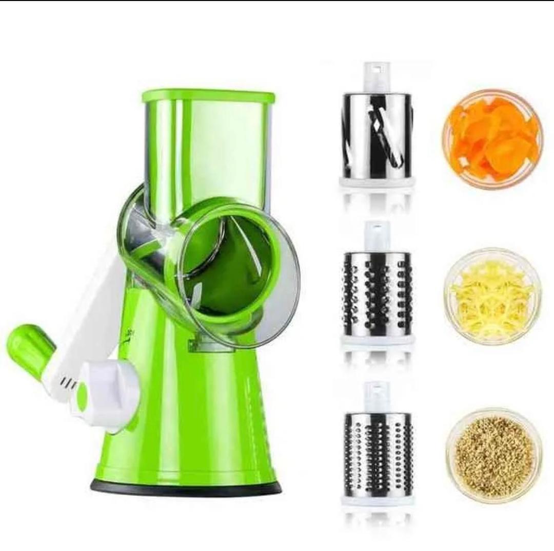 3-in-1 Manual Drum Grater | Vegetable Slicer & Grater