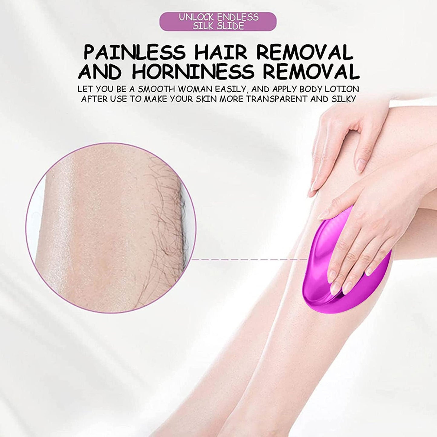 Magic Crystal Hair Eraser – Painless Hair Remover for Silky Smooth Skin (Reusable)