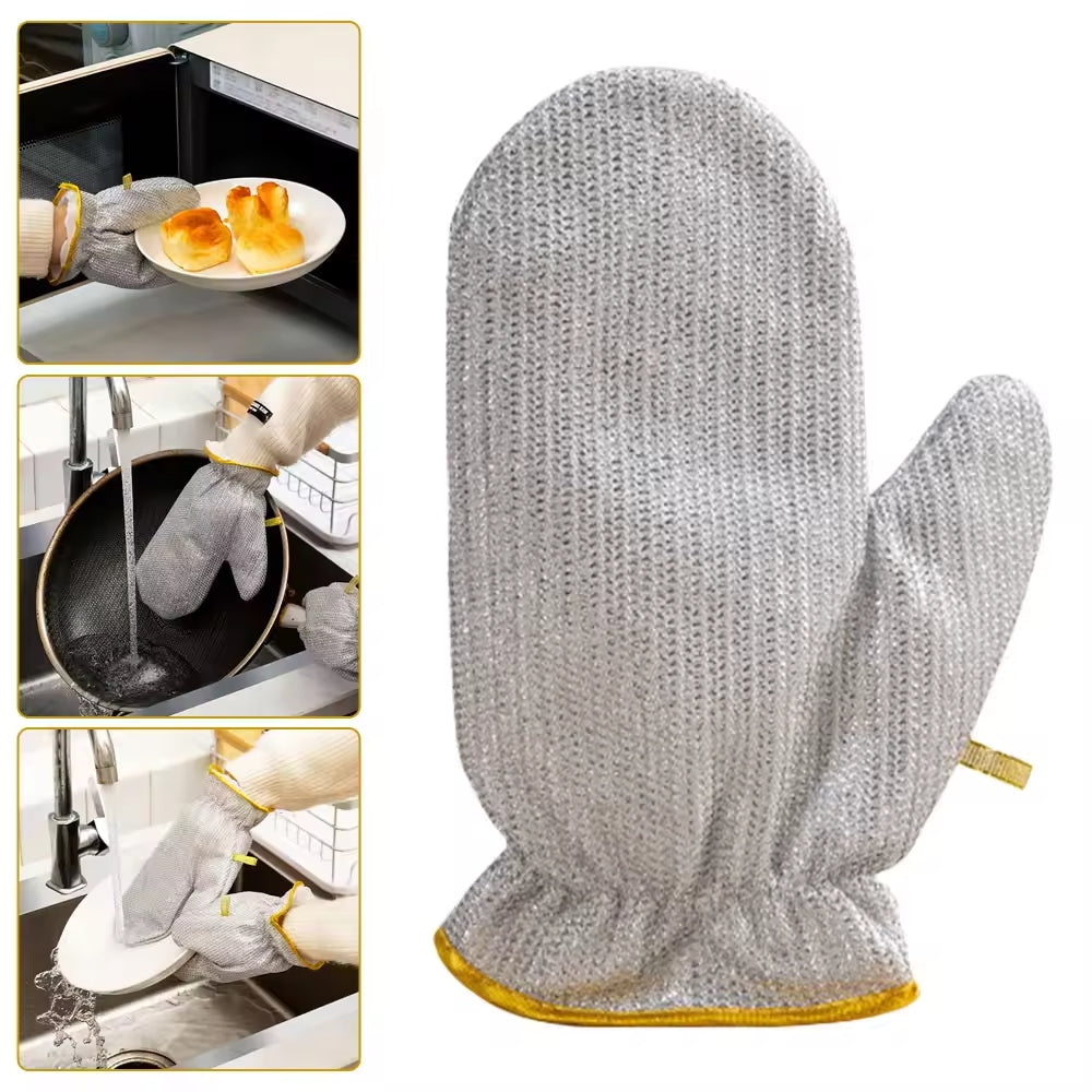 Steel Wire Dishwashing Gloves – Non-Scratch Multipurpose Cleaning Gloves