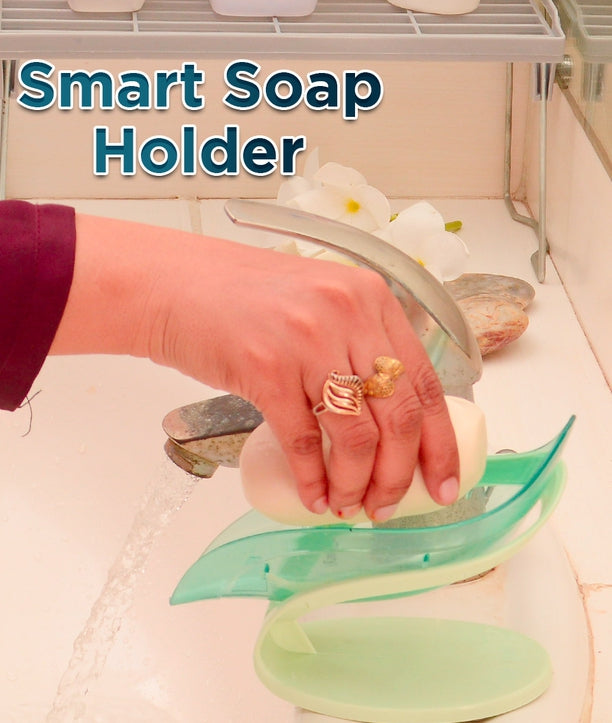 Smart Wall-Mounted Soap Holder – Fast Draining, Self-Adhesive, No Drilling (Random Color)