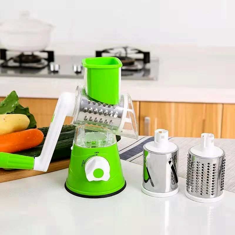 3-in-1 Manual Drum Grater | Vegetable Slicer & Grater