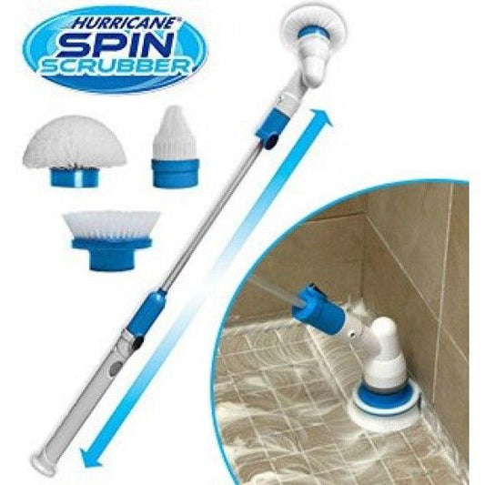 Hurricane Electric Spin Scrubber – Rechargeable Cleaning Brush with Extension Arm