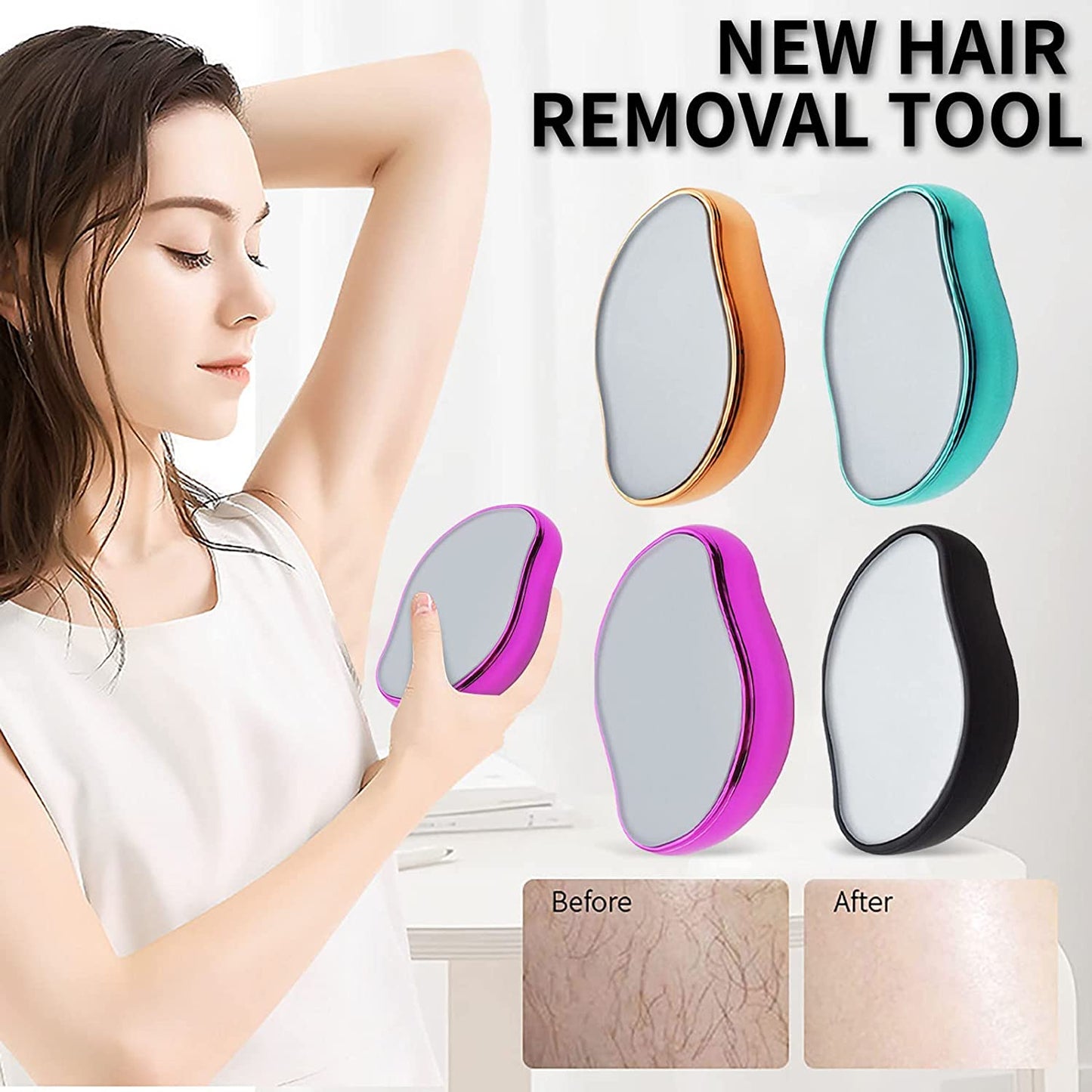 Magic Crystal Hair Eraser – Painless Hair Remover for Silky Smooth Skin (Reusable)