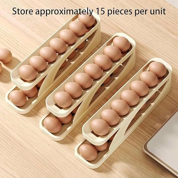15 Egg Rolling Storage Box – Fridge Organizer