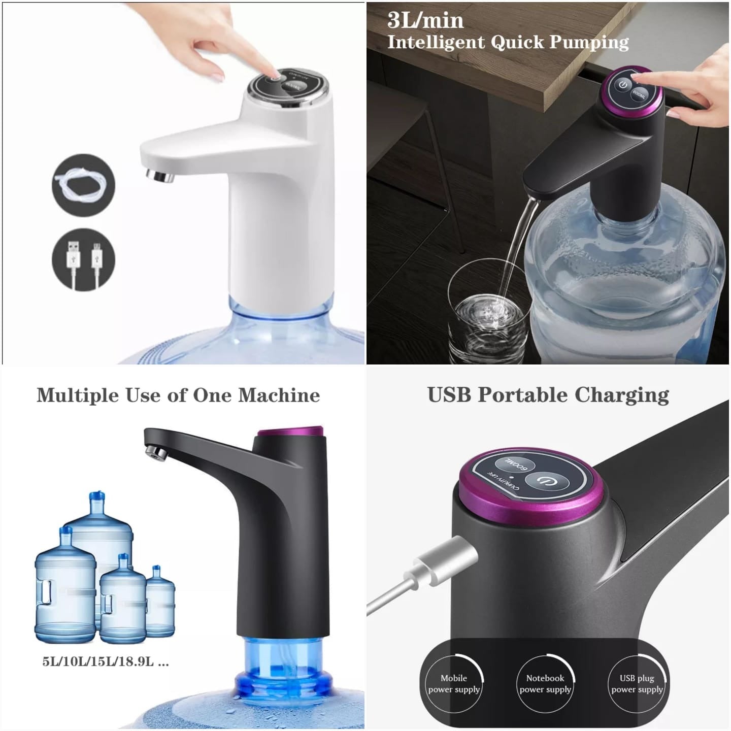 MD-03 Electric Water Pump – Rechargeable One-Touch Dispenser