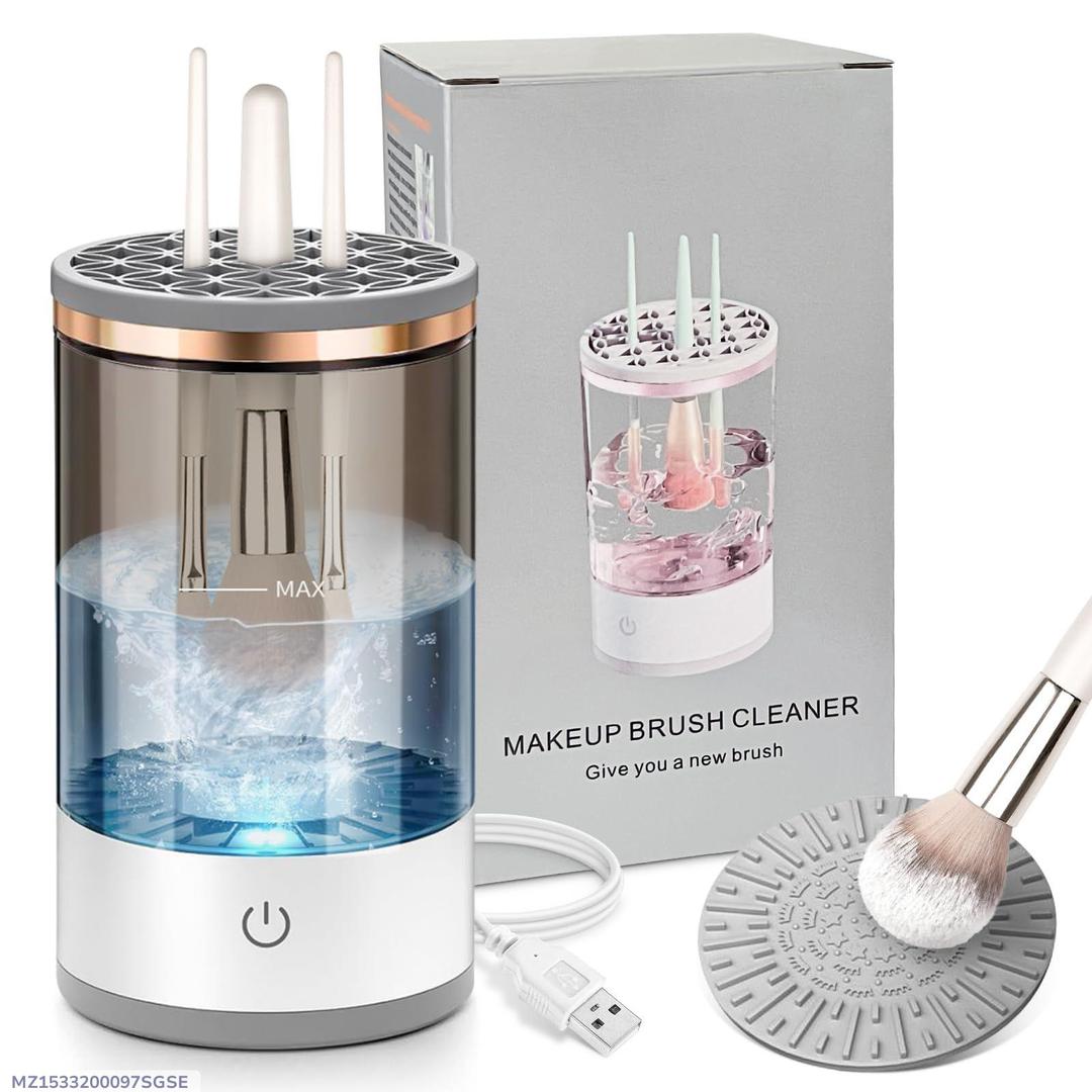 3-in-1 Electric Makeup Brush Cleaner & Dryer | Auto Spin Cleaning Machine