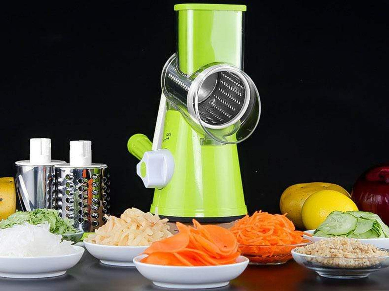 3-in-1 Manual Drum Grater | Vegetable Slicer & Grater