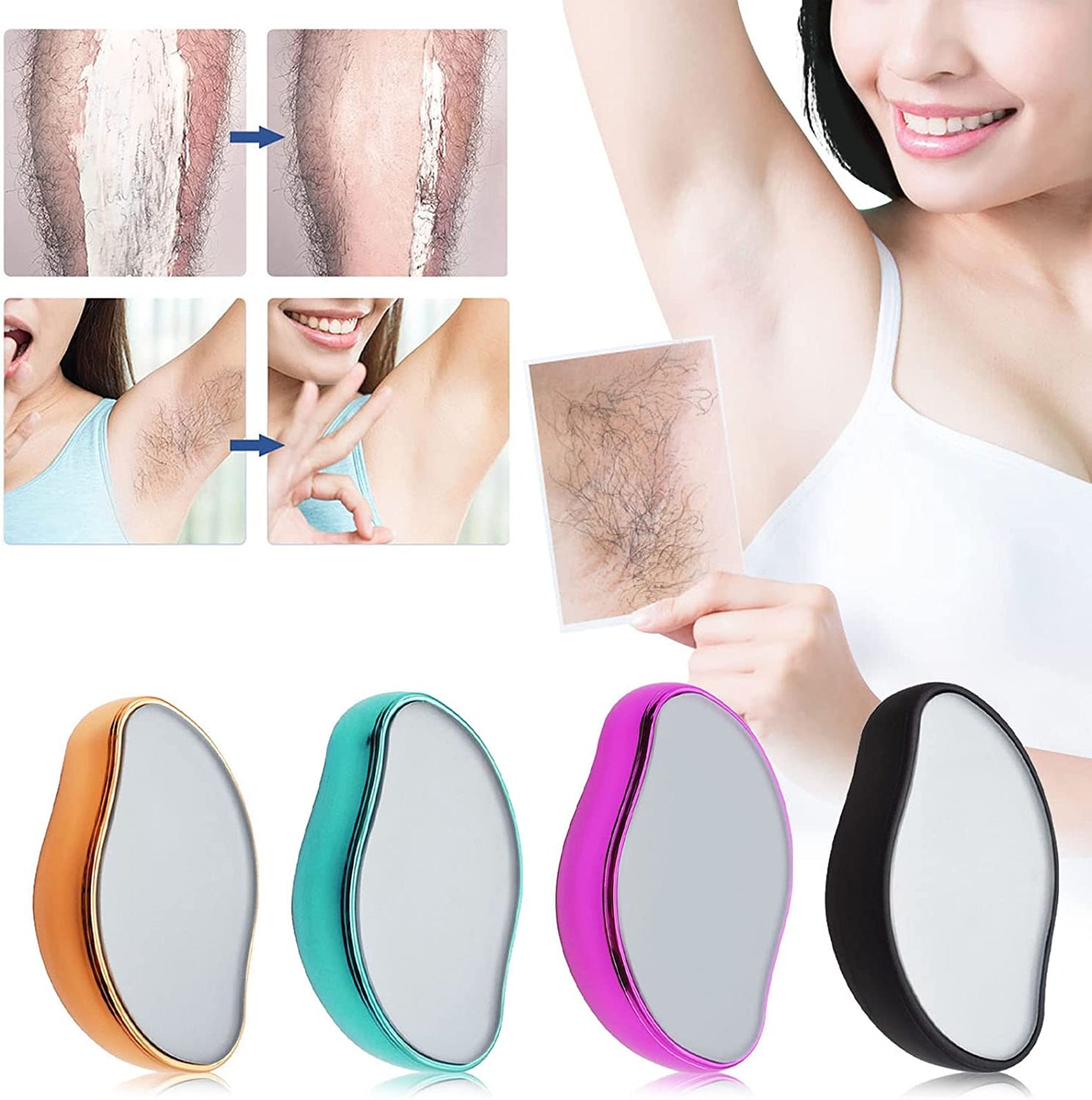 Magic Crystal Hair Eraser – Painless Hair Remover for Silky Smooth Skin (Reusable)