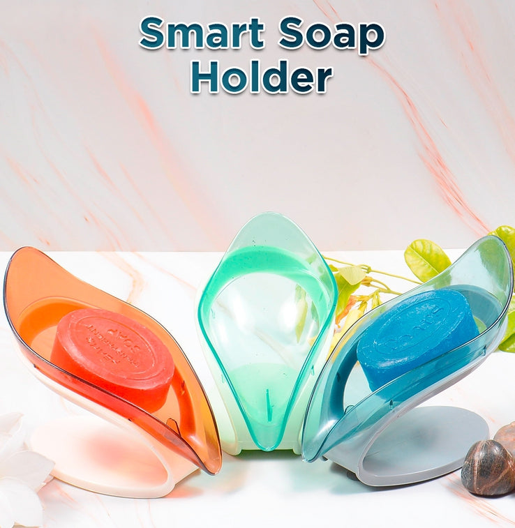 Smart Wall-Mounted Soap Holder – Fast Draining, Self-Adhesive, No Drilling (Random Color)