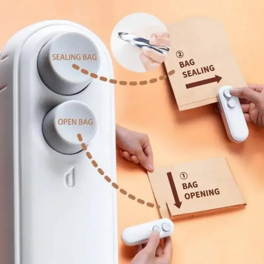 Portable USB Rechargeable Mini Bag Sealer & Cutter – Keep Food Fresh