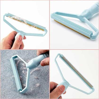 2-in-1 Lint & Pet Hair Remover Brush – Copper Blade Fabric Fuzz Shaver