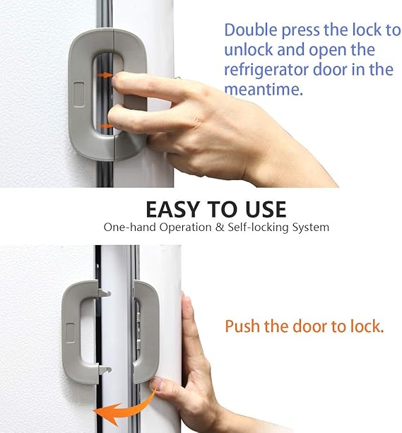 Child Safety Fridge & Cabinet Lock – Self-Adhesive Multi-Use Door Lock