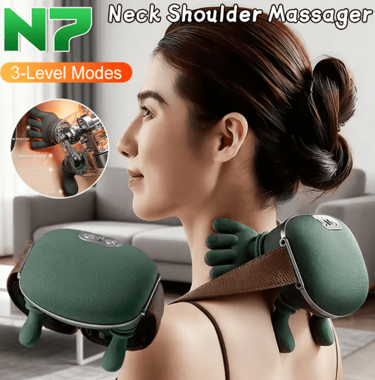 Shoulder & Neck Massager – Portable Dual-Palm Kneading Relief