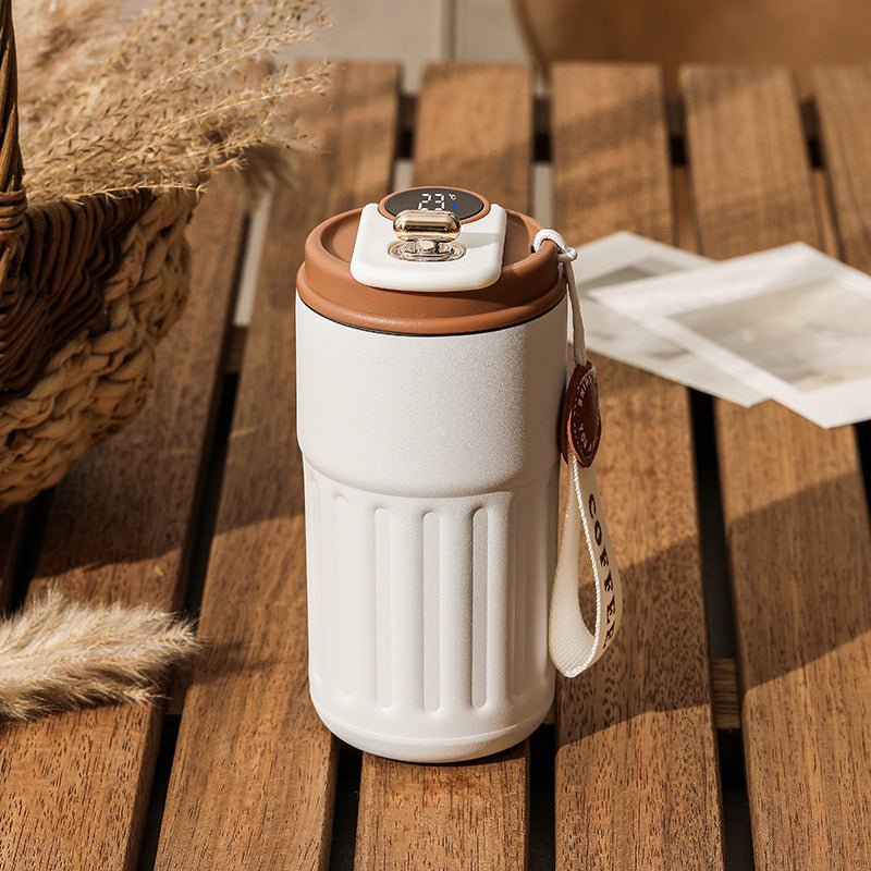Smart Digital Thermal Bottle – 450ml Stainless Steel Insulated Coffee Mug with Temperature Display