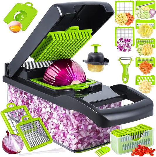 Vegetable Cutter Chopper & Slicer – All-in-One Multi-Blade Kitchen Tool