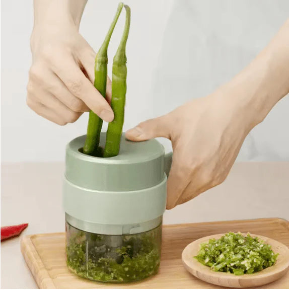 Mini Wireless Electric Food Chopper – USB Rechargeable Kitchen Blender
